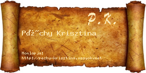 Péchy Krisztina névjegykártya